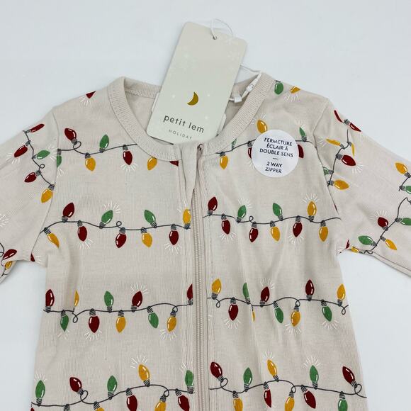 NWT Petit Lem 6M Christmas Light Footie - Picture 3 of 5